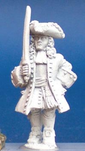 Front Rank Miniatures: AS11 Officer With Sword, Marching (6 figures)