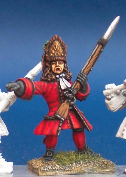 Front Rank Miniatures: AS13 Grenadier Officer Holding Musket, Pointing (6 figures)