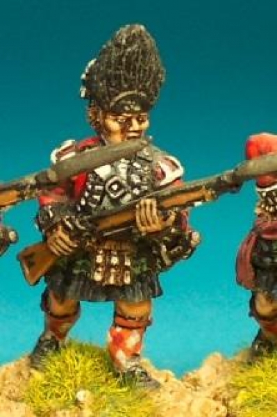 Front Rank Miniatures: AWB22 Highland Grenadier In Belted Plaid. Advancing (6 figures)
