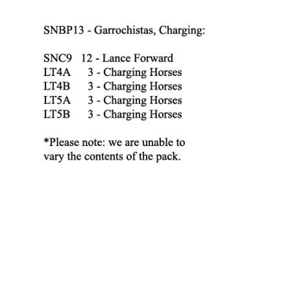 Front Rank Miniatures: SNBP13 Garrochistas', Charging With Lance Forward (12 Mounted Figures)