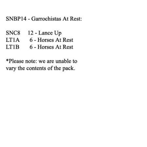 Front Rank Miniatures: SNBP14 Garrochistas', At Rest With Lance Up (12 Mounted Figures)