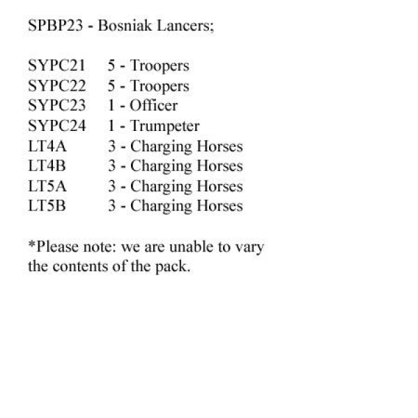 Front Rank Miniatures: SPBP23 Bosniak Lancers Charging (12 Mounted Figures)