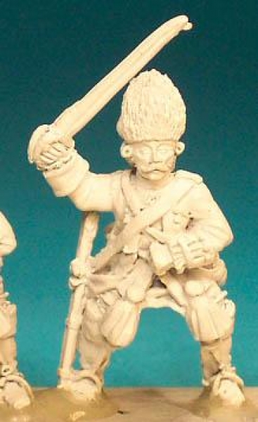 Front Rank Miniatures: SYFC4 Line Cavalryman & Dragoon - Trooper In Fur Hat, Leaning Back, Sabre Up 