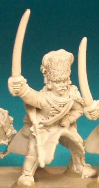 Front Rank Miniatures: SYPC11 Hussar Trooper, Fur Hat, Sabre Up (6 figures)