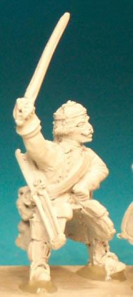 Front Rank Miniatures: SYPC7 Dragoon Trooper, Steel Skull Cap, Sabre Up (6 figures)