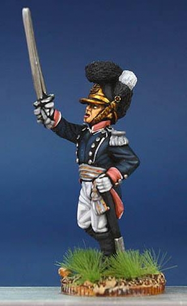 Front Rank Miniatures: WN42 Wurttemberg Line Infantry Officer 1807 To 1812 - Marching, Sword Raised 