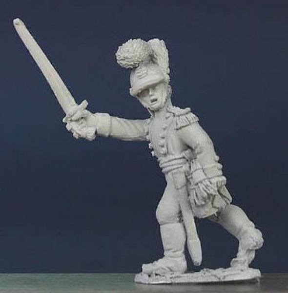 Front Rank Miniatures: WN43 Wurttemberg Line Infantry Officer 1807 To 1812 - Marching, Sword Waving 