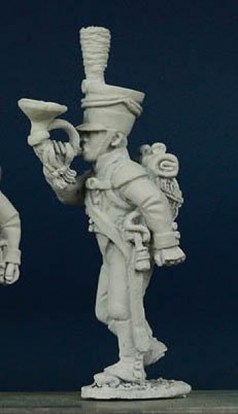 Front Rank Miniatures: WN57 Wurttemberg Light Infantryman 1807 To 1812 - Hornist Advancing Playing (