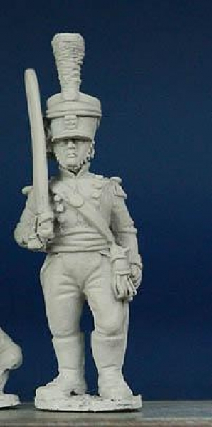 Front Rank Miniatures: WN61 Wurttemberg Light Infantry Officer 1807 To 1812 - Standing With Shoulder