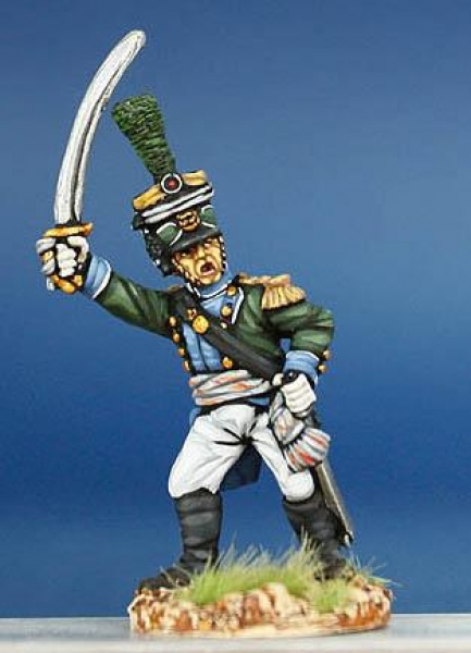 Front Rank Miniatures: WN62 Wurttemberg Light Infantry Officer 1807 To 1812 - Standing With Sword Ra
