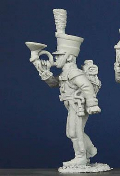 Front Rank Miniatures: WN70 Wurttemberg Jager 1807 To 1812 - Hornist Advancing Playing (6 figures)