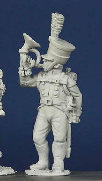 Front Rank Miniatures: WN71 Wurttemberg Jager 1807 To 1812 - Hornist Standing Playing (6 figures)
