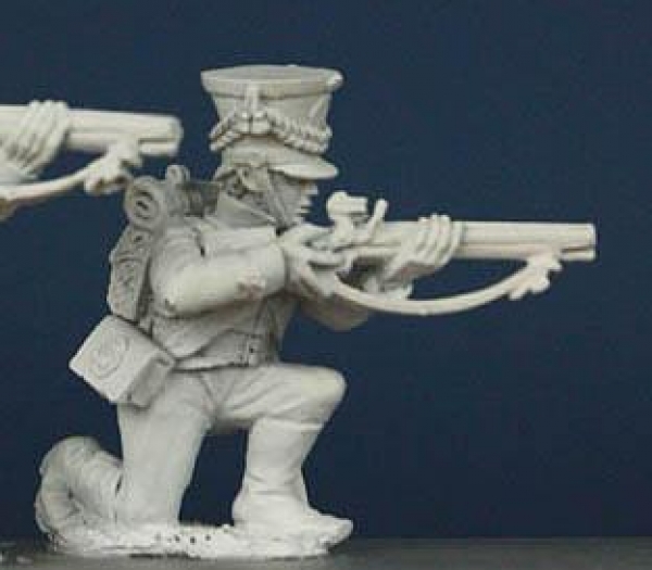 Front Rank Miniatures: WN75 Wurttemberg Jager 1812 Onwards - Kneeling Firing (6 figures)