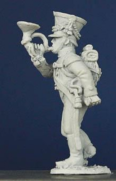 Front Rank Miniatures: WN80 Wurttemberg Jager 1812 Onwards - Hornist Advancing Playing (6 figures)