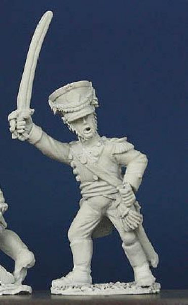 Front Rank Miniatures: WN83 Wurttemberg Jager 1812 Onwards - Officer Standing With Sword Raised (6 f