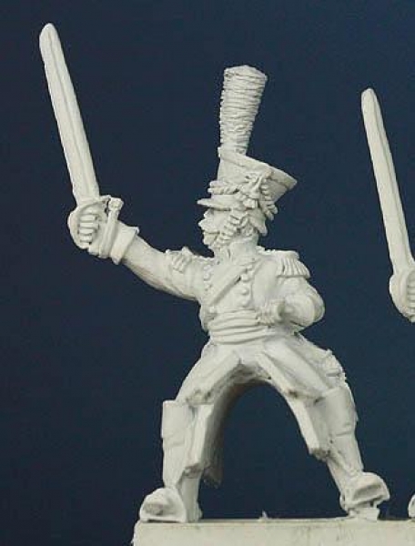 Front Rank Miniatures: WNC14 Dragoon - Officer Leading, Sword Raised (6 figures)