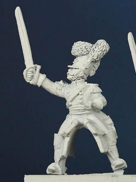 Front Rank Miniatures: WNC3 Chevau - Leger - Officer Leading, Sword Raised (6 figures)