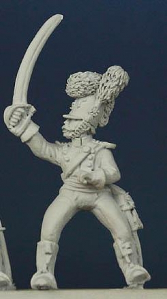 Front Rank Miniatures: WNC9 Chasseur-A-Cheval - Officer Leading, Sword Raised (6 figures)