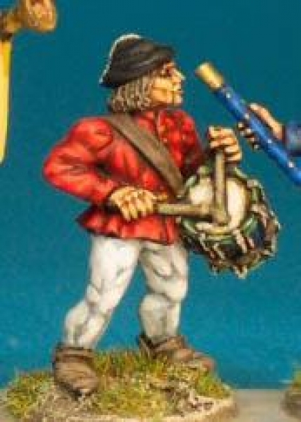 Front Rank Miniatures: WR107 Musician - Drummer Standing Playing (6 figures)