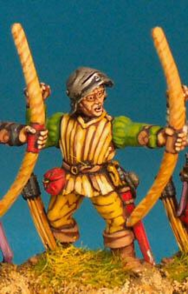 Front Rank Miniatures: WR12 Archer Loosing - Jack And Visored Sallet (6 figures)