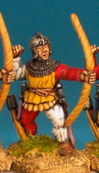 Front Rank Miniatures: WR13 Archer Loosing - Livery Jacket & Barbute (6 figures)