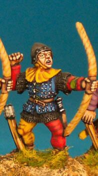 Front Rank Miniatures: WR18 Archer Loosing - Brigadine And Bascinet (6 figures)