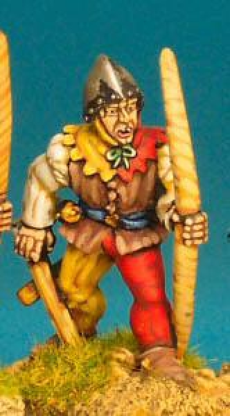 Front Rank Miniatures: WR20 Archer Reaching For Arrow - Leather Jerk And Bascinet (6 figures)