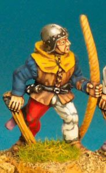 Front Rank Miniatures: WR21 Archer Reaching For Arrow - Leather Jerk And Barbute (6 figures)