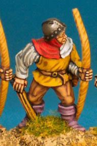Front Rank Miniatures: WR22 Archer Reaching For Arrow - Livery Jacket And Skull Cap (6 figures)