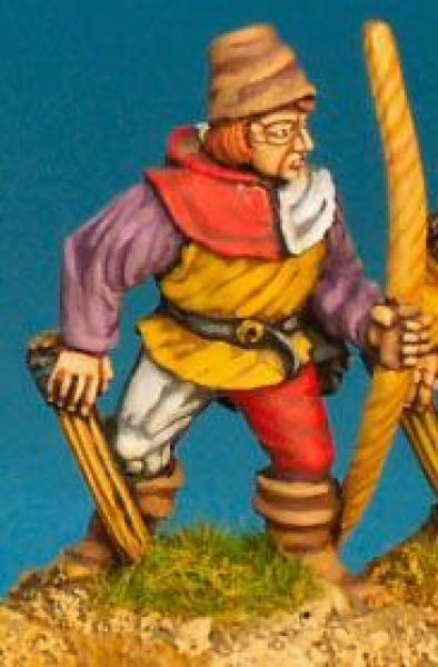 Front Rank Miniatures: WR24 Archer Reaching For Arrow - Livery Jacket And Soft Hat (6 figures)