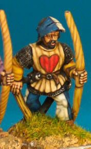 Front Rank Miniatures: WR25 Archer Reaching For Arrow - Jack And Visored Sallet (6 figures)
