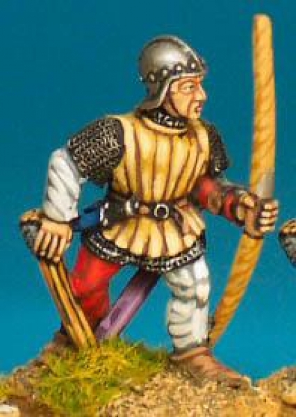 Front Rank Miniatures: WR26 Archer Reaching For Arrow - Jack And Barbute (6 figures)