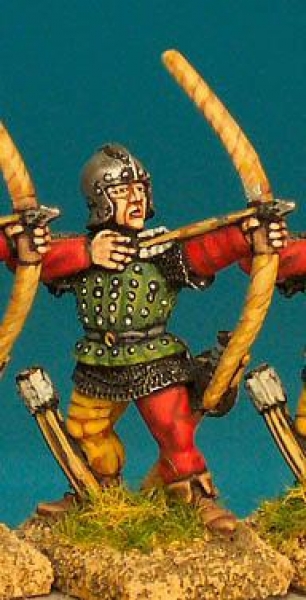 Front Rank Miniatures: WR2 Archer Shooting - Brigadine And Barbute (6 figures)
