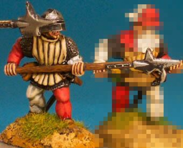 Front Rank Miniatures: WR34 Halberdier - Levelled Halberd - Jack And Visored Sallet (6 figures)