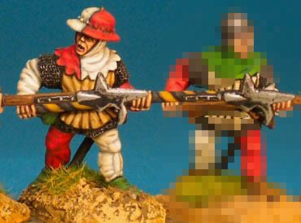 Front Rank Miniatures: WR35 Halberdier - Levelled Halberd - Jack And Kettle Hat (6 figures)
