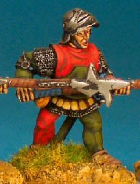 Front Rank Miniatures: WR39 Halberdier - Levelled Halberd - Plackart Livery Jacket And Visored Salle