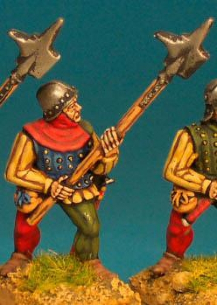 Front Rank Miniatures: WR41 Halberdier - Halberd At High Porte - Brigadine And Skull Cap (6 figures)