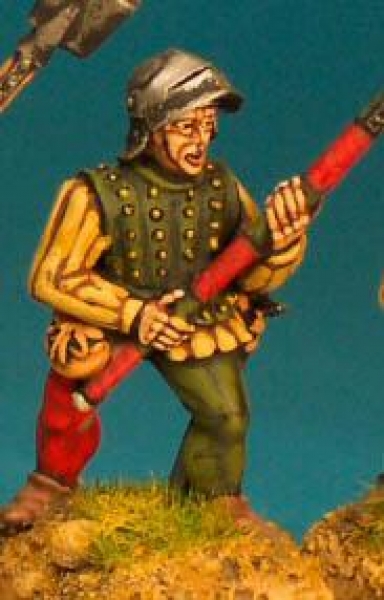 Front Rank Miniatures: WR42 Halberdier - Halberd At High Porte - Brigadine And Visored Sallet (6 fig