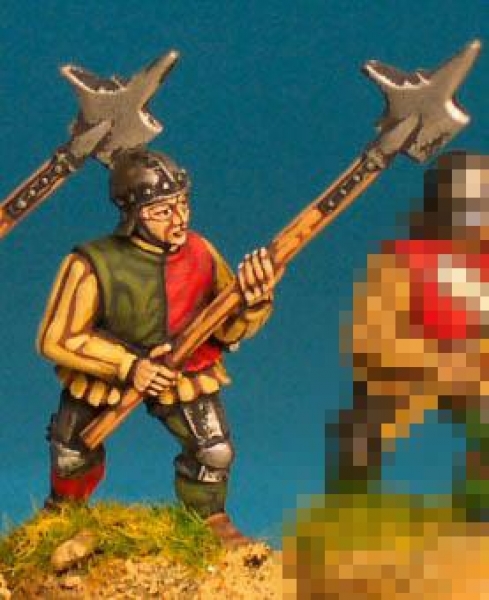 Front Rank Miniatures: WR44 Halberdier - Halberd At High Porte - Livery Jacket & Barbute (6 figures)