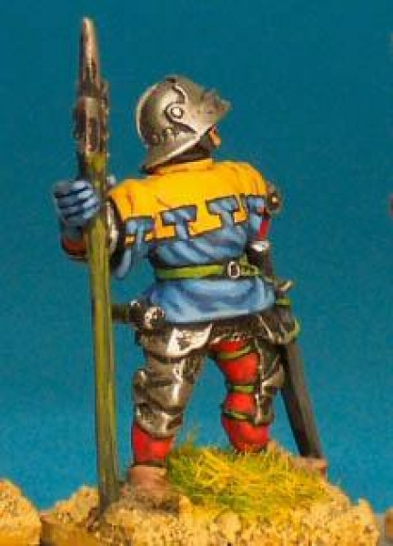 Front Rank Miniatures: WR56 Officer Open Handed With Poleaxe Or Flagpole - Tabard And Visored Sallet
