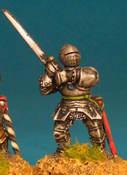 Front Rank Miniatures: WR59 Dismounted Man At Arms Hand & A Half Sword Raised - Italian Armour Armet