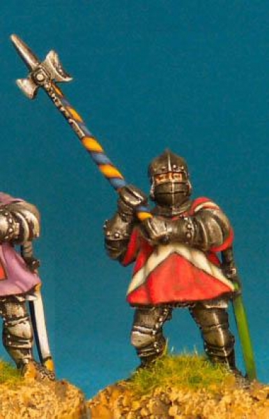 Front Rank Miniatures: WR67 Dismounted Man At Arms Swinging Pollaxe - Tabard Barbute & Bevor (6 figu