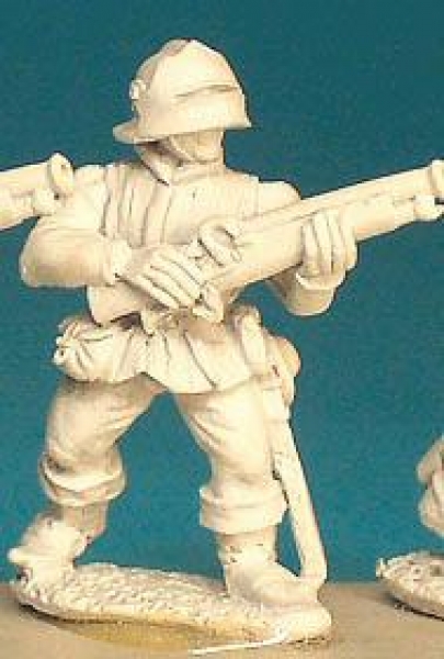 Front Rank Miniatures: WR79 Handgunner Standing Ready To Fire - Jack And Visored Sallet (6 figures)