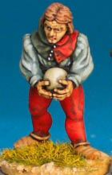 Front Rank Miniatures: WRA6 Artillery Crewman - Gunner With Bombard Ball (6 figures)
