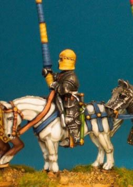 Front Rank Miniatures: WRC10 Mounted Man At Arms - Lance Upright - Italian Armour, Closed Faced Barb