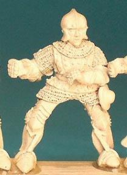 Front Rank Miniatures: WRC18 Lighter Armoured Mounted Figure - Mail Haubergeon, Brigadene, Leg Armou