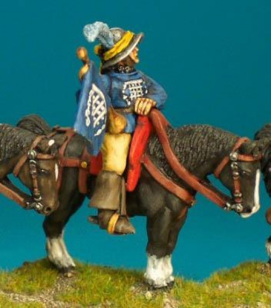 Front Rank Miniatures: WRC26 Lighter Armoured Mounted Figure - Trumpeter In Slashed Sleeved Tabard A