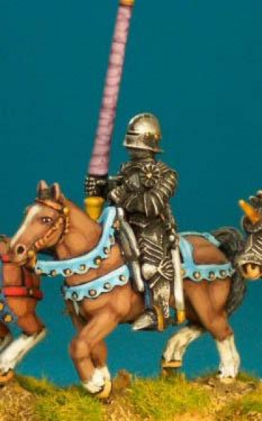 Front Rank Miniatures: WRC2 Mounted Man At Arms - Lance Upright - German Armour, Deep Sallet (6 figu