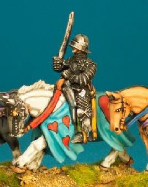 Front Rank Miniatures: WRC5 Mounted Man At Arms - Sword At Rest - German Armour, Visored Sallet (6 f