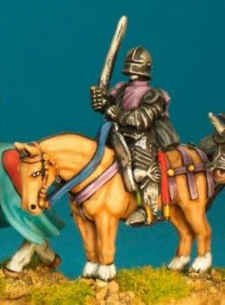 Front Rank Miniatures: WRC6 Mounted Man At Arms - Sword At Rest - Slashed Sleeve Tabard, Deep Sallet